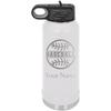 Add Your Name Baseball Personalized Custom Engraved Double Wall Vacuum Hot/Cold Drinks Insulated Stainless 32-Ounce Steel Boys/Girls Sports Team Water Bottle with Flip Top Lid, Straw view 1