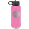 Add Name Basketball Personalized Custom Engraved Double Wall Vacuum Hot/Cold Drinks Insulated Stainless 40-Ounce Steel Boys/Girls Sports Team Water Bottle with Flip Top Lid, Straw view 1