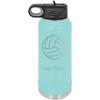 CustomGiftsNow Volleyball Personalized Custom Engraved Double Wall Vacuum Hot/Cold Drinks Insulated Stainless 20-Ounce Steel Boys/Girls Sports Team Water Bottle with Flip Top Lid, Straw view 1