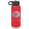 Add Name Basketball Personalized Custom Engraved Double Wall Vacuum Hot/Cold Drinks Insulated Stainless 40-Ounce Steel Boys/Girls Sports Team Water Bottle with Flip Top Lid, Straw view 1