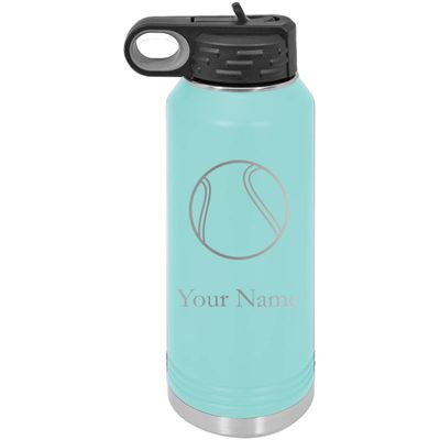 Football Personalized Custom Engraved Double Wall Vacuum Hot/Cold Drinks Insulated Stainless 40-Ounce Steel Boys/Girls Sports Team Water Bottle with Flip Top Lid, Straw