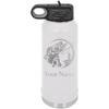 Bass Fishing Jumping Fish Personalized Custom Engraved Double Wall Vacuum Hot/Cold Drinks Insulated Stainless 20-Ounce Steel Boys/Girls Sports Team Water Bottle with Flip Top Lid, Straw view 1