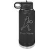 Basketball Player Girl Dribbling Personalized Custom Engraved Double Wall Vacuum Hot/Cold Drinks Insulated Stainless 32-Ounce Steel Boys/Girls Sports Team Water Bottle with Flip Top Lid, Straw view 1