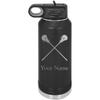 Crossed Lax, Lacrosse Sticks Personalized Custom Engraved Double Wall Vacuum Hot/Cold Drinks Insulated Stainless 40-Ounce Steel Boys/Girls Sports Team Water Bottle with Flip Top Lid, Straw view 1
