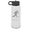 Bowling Team Bowler Personalized Custom Engraved Double Wall Vacuum Hot/Cold Drinks Insulated Stainless 40-Ounce Steel Boys/Girls Sports Team Water Bottle with Flip Top Lid, Straw view 1