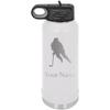 Hockey Player Pee-Wee Junior High School Personalized Custom Engraved Double Wall Vacuum Hot/Cold Drinks Insulated Stainless 32-Ounce Steel Boys/Girls Sports Team Water Bottle with Flip Top Lid, Straw view 1