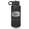 Hockey Puck Personalized Custom Engraved Double Wall Vacuum Hot/Cold Drinks Insulated Stainless 40-Ounce Steel Boys/Girls Sports Team Water Bottle with Flip Top Lid, Straw view 1