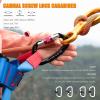 CAMNAL Heavy Duty Carabiner UIAA Certified Locking Carabiner 25KN (About 5620 lbs) Screw Lock Carabiner D Shape Carabiner Clip for Rock Climbing, Mountaineer, Aerial Work view 3