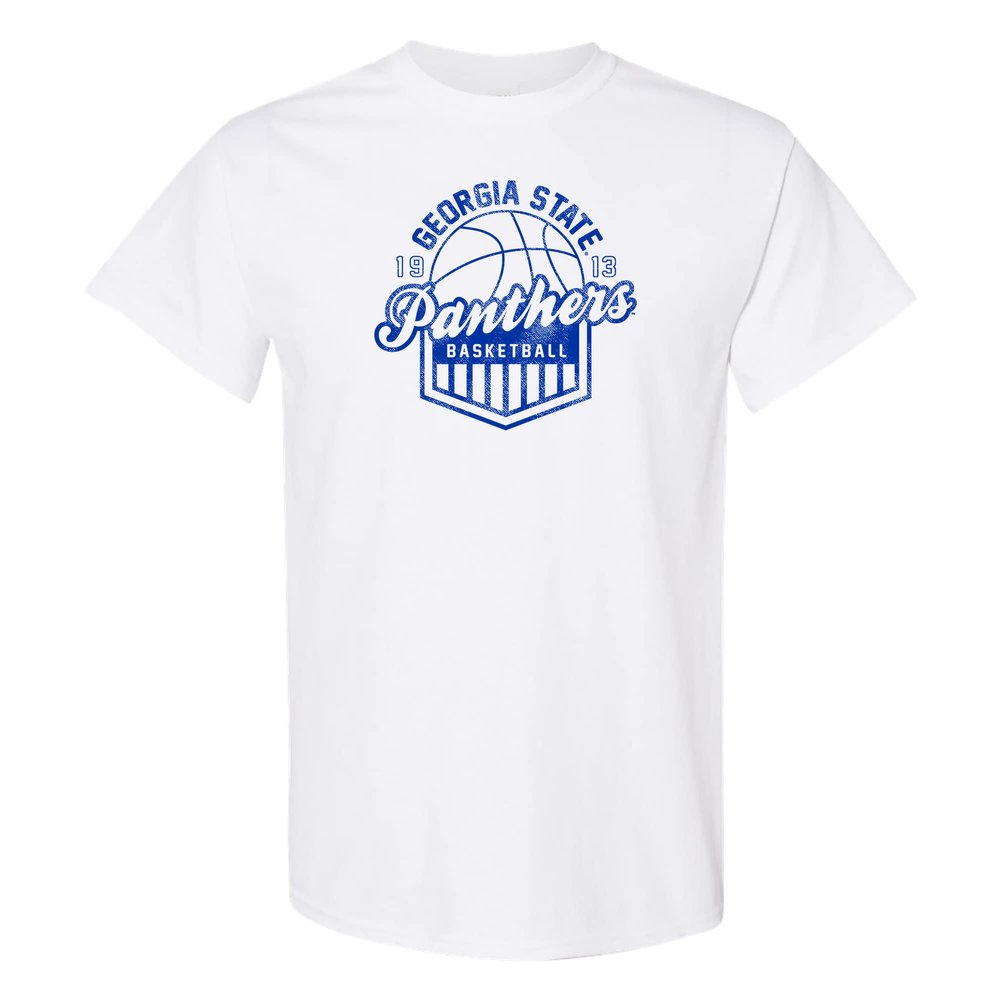 AS37 - Georgia State Panthers Basketball Shield T Shirt - X-Large - White