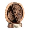 Same Day Awards High Relief Firefighter Trophy with Laurel Wreath Design - Custom Engraved Fire Department Plaque Style Recognition for Graduation Promotion Retirement view 2