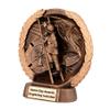 Same Day Awards High Relief Firefighter Trophy with Laurel Wreath Design - Custom Engraved Fire Department Plaque Style Recognition for Graduation Promotion Retirement view 3