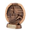 Same Day Awards High Relief Billiards Trophy with Laurel Wreath Design - Custom Engraved Award for Pool Players Leagues Tournaments Champions MVPs Personalized Recognition view 2
