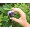 1 Pcs Chevron Amethyst Heart Stone: LARGE 1.75" (Banded Amethyst, Palm Stone) view 3