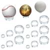 (18PCS) Octagons Baseball Display Stand,Spheres Holder,Clear Baseball Ring,Sphere Stand,Round Display Stand for Golf Ball,Baseball, Softball, Tennis Ball, Spheres, Marbles (Small, Medium, Large)