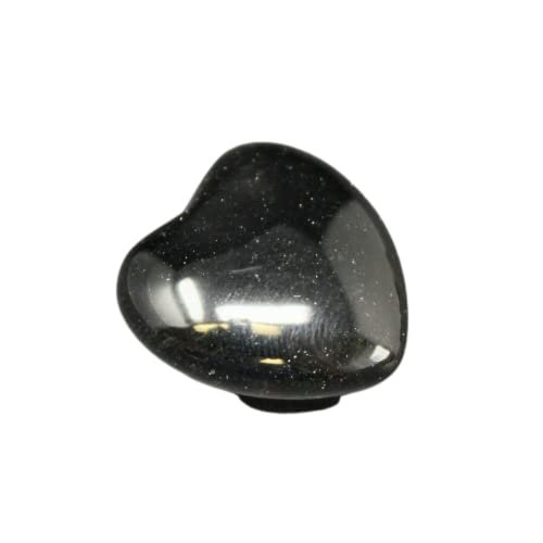 1 Pcs Black Obsidian Heart: LARGE 1.75" (Palm, Crystal Heart, Puffed Stone Heart)