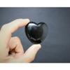 1 Pcs Black Obsidian Heart: LARGE 1.75" (Palm, Crystal Heart, Puffed Stone Heart) view 3