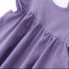 LYXIOF Toddler Baby Girl Cotton Linen Dress Ruffle Sleeve Halter Sleeveless Kids Casual Dresses Dark Purple 90CM view 2