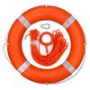 30" Boat Throw Rings with water floating lifesaving rope 98.4 feet, Life Ring with Fluorescent Reflective Strip, White Grab Lines view 1