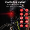 ROCKBROS Bike Tail Light Smart,Brake Sensing Bicycle Rear Lights for Night Ride,Ultra Bright LED Back Lights,Type C USB Rechargeable,IPX6 Waterproof,Cycling Safety Taillight Accessories view 2