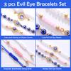 BONITTER Evil Eye Bracelets Best Friend Bracelets Matching Couple Bracelet for Bff Friendship Relationship Boyfriend Girlfriend Valentines Gift view 2