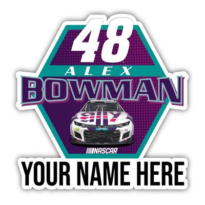 Custom Personalized Nascar #48 Alex Bowman 4-Inch Vinyl Decal Sticker with Engraved Name