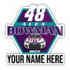 Custom Personalized Nascar #48 Alex Bowman 4-Inch Vinyl Decal Sticker with Engraved Name view 1