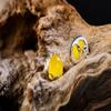 QYRKYP Ears925 Sterling Silver Jewelry Clear Yellow Chalcedony Fashion Personality Female Ear Stud Moire White Chalcedony Earrings/Yellow Chalcedony view 4