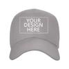ANGELJUAN Customized Baseball Hat Personalized Text Logo Photo Adjustable Dad Cap,Gray view 1