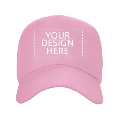 ANGELJUAN Customized Baseball Hat Personalized Text Logo Photo Adjustable Dad Cap,Pink