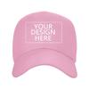 ANGELJUAN Customized Baseball Hat Personalized Text Logo Photo Adjustable Dad Cap,Pink view 1