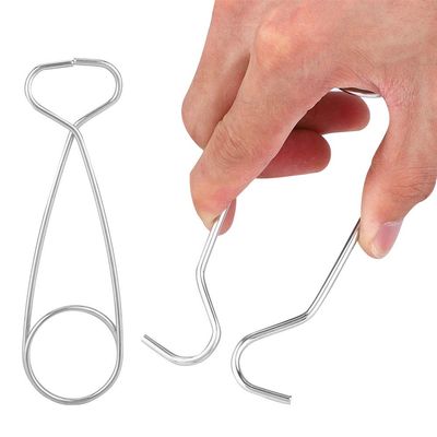 GOWENIC Fish Mouth Spreader, 2Pcs Stainless Steel Fish Mouth Jaw Spreaders, Fishing Equipment Bottle Hanger Hook, for Outdoor Camping, Survival Hanging Pot, Cooker