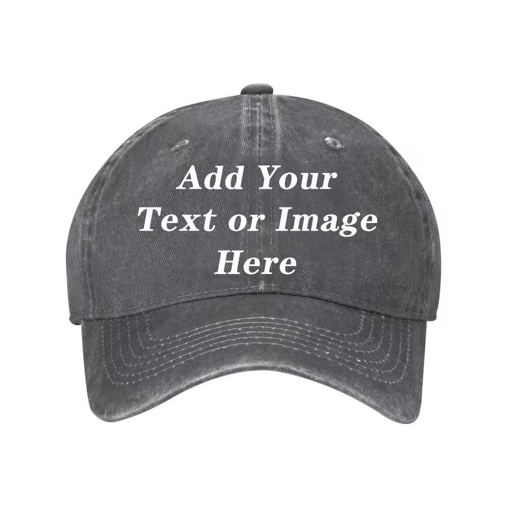 Custom Baseball Hats Personalized Cowboy Cap Text Photo Adjustable,Deep Heather