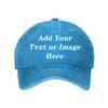 Custom Baseball Hats Personalized Cowboy Cap Add Your Text Photo Adjustable,Blue view 1