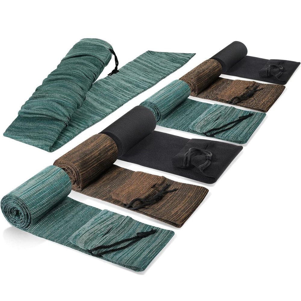 Sumind 6 Pcs Silicone Gun Sock Anti Rust, 55 Inch, Dark Green, Black, Brown