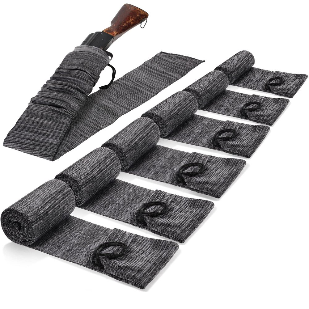 Sumind 6 Pcs Silicone Gun Sock Anti Rust, 55 Inch, Dark Gray