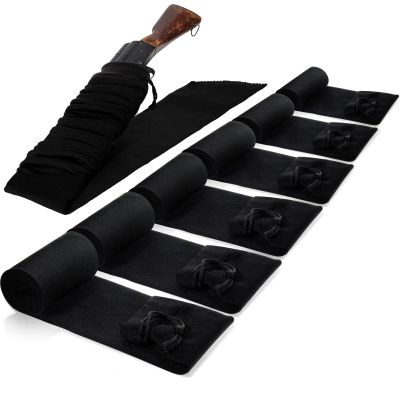 Sumind 6 Pcs Silicone Gun Sock Anti Rust, 55 Inch, Black