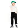 MINI PANDA Boys' Cargo Pant,Husky Boys Adjustable Waist Pants Size 6-16 (6, Black) view 1