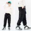 MINI PANDA Boys' Cargo Pant,Husky Boys Adjustable Waist Pants Size 6-16 (6, Black) view 2
