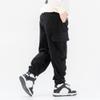 MINI PANDA Boys' Cargo Pant,Husky Boys Adjustable Waist Pants Size 6-16 (6, Black) view 3