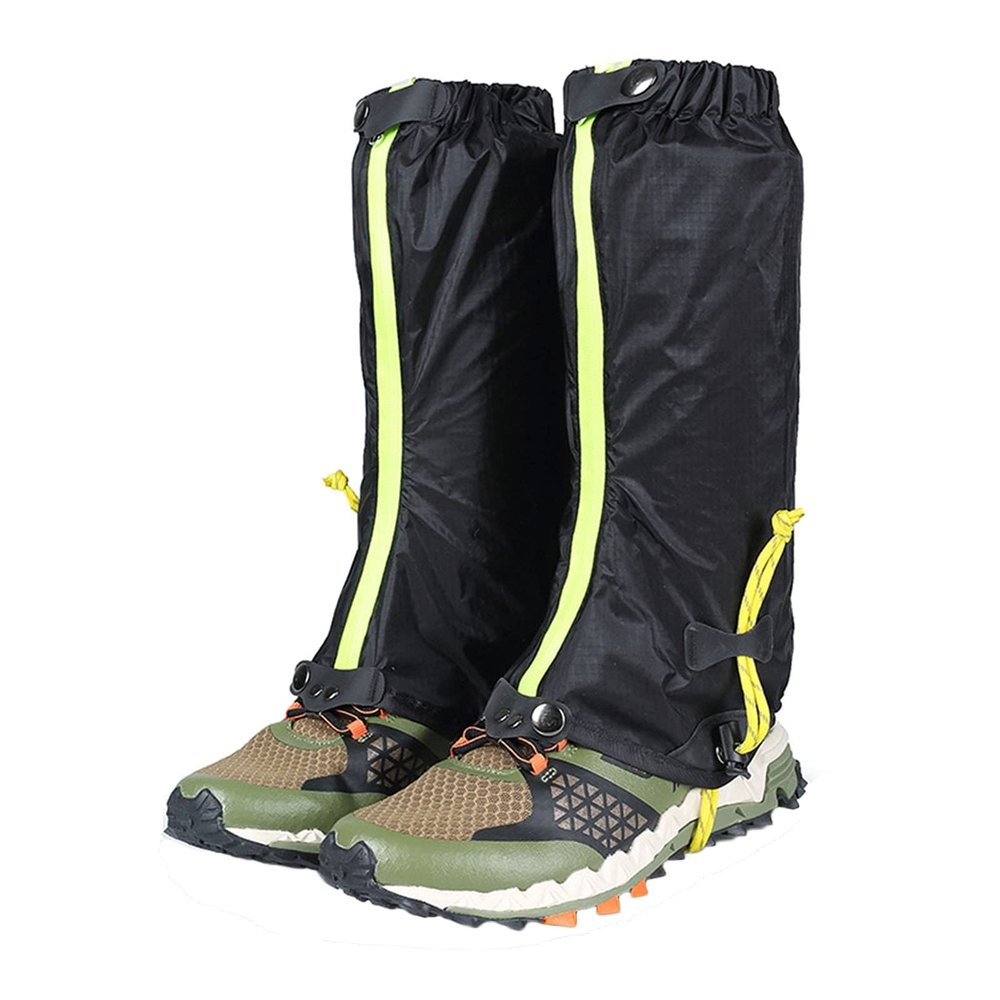 BXXZYF Leg Gaiters Waterproof and Adjustable Walking Snow Gaiters with TPU Foot Straps, Snake Bite Protective Cover Mountaineering Skiing Desert Jungle Camping (Color : A, Size : One Size)