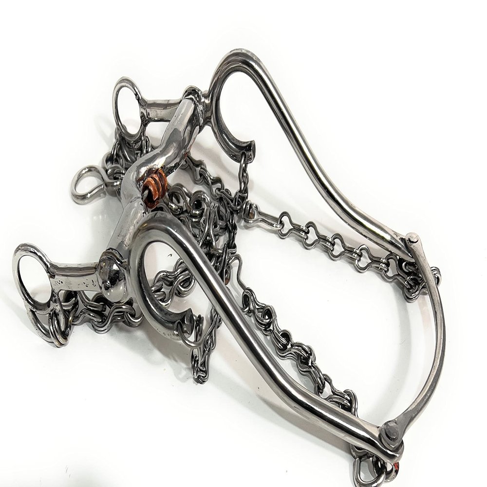 5 1/8" Stainless Steel Mexican Horse Bit, Freno para Caballo