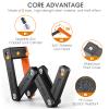 ANGGOER Compact Folding Bike Lock with 3 Keys, 2.06 Ft Anti Theft Security Bicycle Locks, Super Strong Bicycle Security Chain Lock with Bracket for Electric Bikes/Scooters view 2