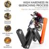 ANGGOER Compact Folding Bike Lock with 3 Keys, 2.06 Ft Anti Theft Security Bicycle Locks, Super Strong Bicycle Security Chain Lock with Bracket for Electric Bikes/Scooters view 3