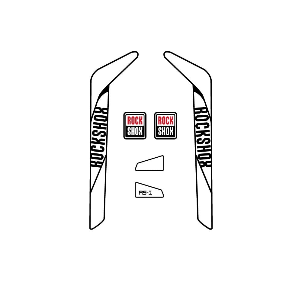 Rock Shox rs-1 White 1 Fork Bike Compatible Stickers 29''