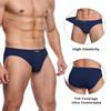 wirarpa Men's Underwear Modal Microfiber Briefs No Fly Covered Waistband Silky Touch Underpants 4 Pack Slate Navy Blue Red,Medium view 4