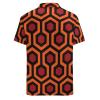 BAIKUTOUAN Shining Carpet Pattern Men's Short Sleeve Shirt Casual Loose Button Down Shirts for Work Beach Vacation XL view 3
