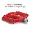 Mountain Bike Pedals - 9/16" Nylon Fiber Bicycle Flat Pedals -Bicycle Platform Pedals for Road Mountain BMX MTB Bike(Red) view 3