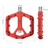 Mountain Bike Pedals - 9/16" Nylon Fiber Bicycle Flat Pedals -Bicycle Platform Pedals for Road Mountain BMX MTB Bike(Red) view 4