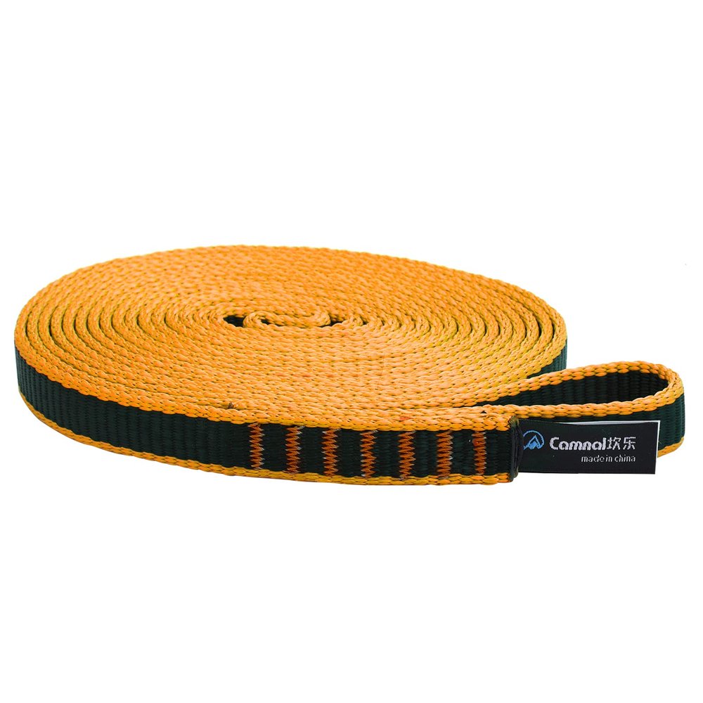 CAMNAL Climbing Sling UIAA CE Certified 16mm Nylon Sling 22KN(4840 lb) Climbing Sling 24-87in (60-220cm), Blue/Yellow/Purple, 1/2/3 Pack (71 in/180 cm 1 Pack, Yellow)