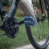 Road/Mountain Bike Pedals - 3 Bearings Bicycle Pedals - 9/16 CNC Machined Flat Pedals with Removable Anti-Skid Nails (Blue) view 2